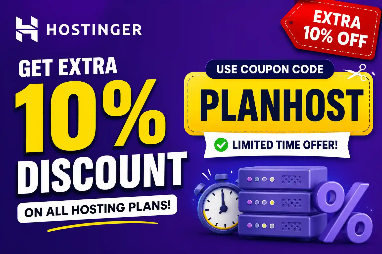 Hostinger Discount: Get An Extra 10% Off with PLANHOST